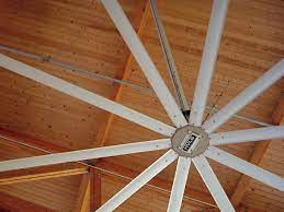 Ceiling fans with high airflow move more than 7000 cubic feet of air per minute (cfm). High Volume Low Speed Fan Wikipedia