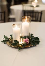 Candle Wedding Centerpiece Purple And Greenery Centerpiece Simple Wedding Centerp Candle Wedding Centerpieces Wedding Decor Elegant Simple Wedding Centerpieces