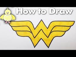 Drawing How To Draw The Wonder Woman Logo Step By Step Easy Wonder Woman Logo Wonder Woman Decorations Wonder Woman Drawing