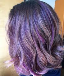 Choose only professional dyes, preferably estel, l'oreal and other popular brands; Purple Highlights On Dark Hair Is The Latest Instagram Trend