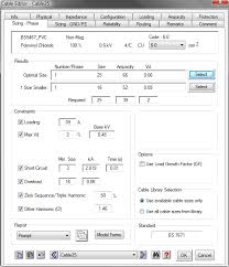 Cable Sizing Software Cable Sizing Calculation Etap