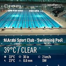 My favorite sport is swimming. Alarabi Sport Club Swimming Pool