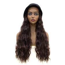 Black White Bucket Hat Wig Long Straight Curly Hairpiece Outdoor In Trave Baseball Cap Hats Hair Wig With Hat Buy Hat Wig Long Blonde Human Hair Wig Funny Hair Wigs Product On
