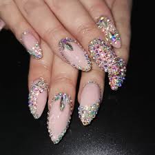 Cuete nail designs with diamonds bring with them a special type of allure as the amazing look that you can easily create with your very own nails is much easier then you may have thought. Updated 45 Sparkling Nails With Diamonds August 2020