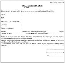 Jumlah cuti sakit tidak memiliki batasan, tapi tergantung pada kebijakan contoh pengajuan permohonan surat cuti kerja tahunan. Contoh Surat Izin Cuti Tidak Masuk Kerja Bagi Karyawan Pns Pegawai