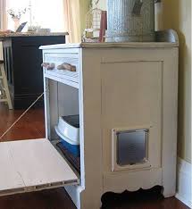 Pet Built Ins Vintage Chest Repurposed Into Hidden Litter Box Cat Basket Via Atticmag In 2020 Diy Litter Box Kitchen Built Ins Old Dressers