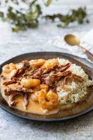 Crevettes Sauce Cremeuse A La Mozzarella Et Tomates Sechees Recette Crevette Recette Recettes De Cuisine Recette De Plat
