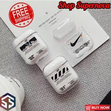 Off White Airpods Protective Case White Phone Case Apple Phone Case Airpod Case