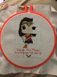 14 count,6.29w inches (16.69cm) x 9.44h inches (24.86cm) number of colors hostmonster.com. Wip Progress On Wonder Woman Crossstitch