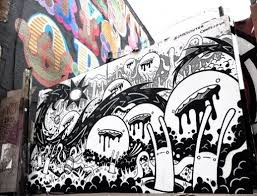 Black And White Mural Street Art Cracking Piece By Jameschuter In Shoreditch Supported By Us The Black White Stands Out Beautifully Against The Beneine Globalstreetart Streetart Ar