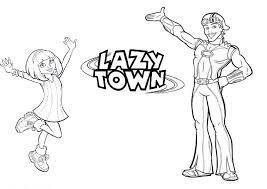 A window will appear, then you just have to print. Awesome Lazy Town Coloring Sheet Lazy Town Coloring Pages Kids Learning