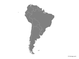 Grey Map Of South America With Countries Free Vector Maps South America Map Map Vector South America