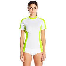 Women S Fitness Swim Short Sleeve Rashguard See This Great Product This Is An Affiliate Link And I Receive A Commis Fit Women Swimming Workout Swim Shorts