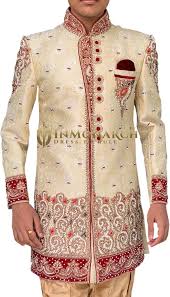 Oder er entscheidet sich direkt für einen dreiteiligen hochzeitsanzug mit farblich. Herren Beige Indo Westlich 3 Pc Hochzeit Anzug Inmonarch