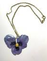 Annarita Vitali Pansy Vintage Hand Made Necklace Purple Yellow ...