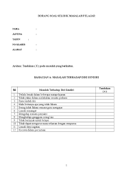 Download as doc, pdf, txt or read online from scribd. Borang Soal Selidik