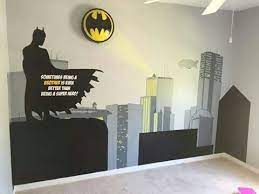 Relaxing youth room design ideas to create a calm office. Batman Mural Kids Room Murals Kids Bedroom Themes Batman Room