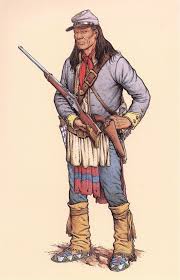 1st Cherokee Mounted Rifles Operated With The Confederacy In The Indian Territory Kansas And Misso Civil War Art Native American Wars Native American Warrior