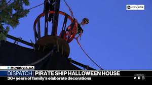 It's always fun time during halloween. Pirate Ship Halloween House Video Abc News
