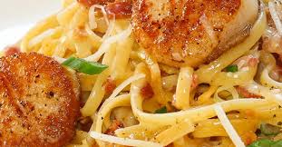 Linguine Aux Petoncles Poeles Sauce Carbonara Seafood Dinner Recipes Pasta Dishes Pan Seared Scallops