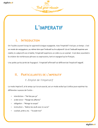 Maybe you would like to learn more about one of these? L Imperatif Cours Espagnol Lycee Seconde Bac Pro