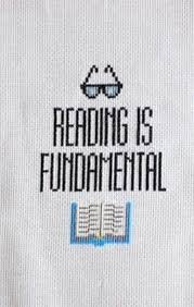 The number of squares in the pattern will give you an idea of the size of fabric you'll need for your project. Cross Stitch Pattern Reading Is Fundamental Etsy Cross Stitch Cross Stitch Bookmarks Stitch Patterns