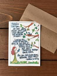 Birds Of The Air Bible Quote Matthew 6 25 26 Birds Of The Air Scripture Note Card 007 Scripture Cards Matthew 6 25 Scripture