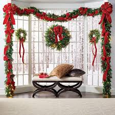 Frontgate christmas decorations reindeer paper mache. Christmas Cheer Wreath With Red Bow Frontgate