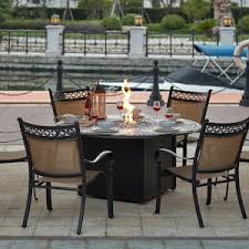 Maybe you would like to learn more about one of these? Mountain View 7 Piece Cast Aluminum Sling Patio Fire Pit Dining Set W 60 Inch Round Table By Darlee Bbqguys