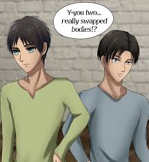 This page is about eren yeager full body black background,contains levi shingeki no kyojin render,eren jaeger/#1988636,eren yeager render by lopmonify on deviantart,30+ anime boy cry wallpaper hd and more. Eren And Levi Body Swap By Jeichii On Deviantart