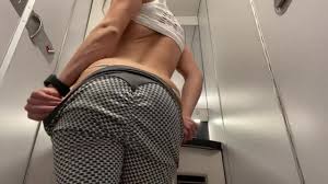 MILF se sobreexcita en vuelo de avión y se folla en el inodoro ver en línea