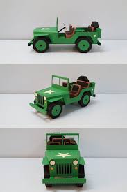 Download Diy Army Jeep 3d Papercraft In 2020 Jeep Paper Crafts Bone Folder