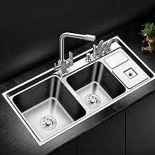 If you're replacing only your sink tub and not the cabinetry, the proper dimensions are. 220mm Depth Stainless Steel Thickness Kitchen Sink Double Bowl Above Counter Sinks Kitchen Sinks Stainless Steel Undermount Kitchen Sinks Aliexpress