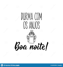Buenas Noches De Sueno Con Los Angeles En Portugues Letras Ilustracion De Lapiz Caligrafia Moderna De Pincel Stock De Ilustracion Ilustracion De Tarjeta Texto 202539965