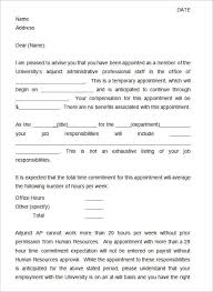 The cover letter is one of the more common letter formats we use in academic and professional settings. 12 Sample Appointment Letters Writing Letters Formats Examples