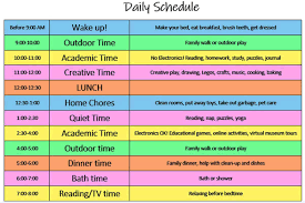 When children can see what's next it helps them make sense of their day. Printable Daily Schedule For Kids At Home Mommyhood101