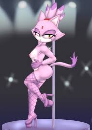 Rule 34 - 1girls Ass Blaze The Cat Breasts Dancing Eyeshadow Feline Female  Fishnet Stockings Fishnets Girl Gloves Heels Jakel009 Leaning Leaning  Against Pole Looking At Viewer Mobian (species) Naked Naked Female