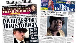 Breaking news from the premier jamaican newspaper, the jamaica observer. Newspaper Headlines Covid Passports And Green Light For Racists Bbc News