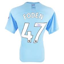 €80.00m* may 28, 2000 in stockport, england. Signed Phil Foden Jersey Manchester City Shirt Firma Stella