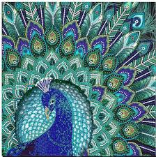 Glorious Peacock Perlen Kit Handstickerei Fantasy Und Magie Etsy Peacock Art Needlework Crafts Peacock