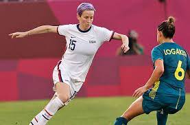 United states' megan rapinoe falls to the ground during a women's semifinal soccer match against canada at the 2020 summer olympics, monday, aug. Bzbdt2qzp5ioum