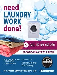 Laundry Service Flyer Template Online Laundry Service Laundry Service Business Dry Cleaning Business