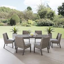 Lakewood ranch adjustable chaise lounge chair with cushion. Eden 7 Piece Patio Dining Set Costco