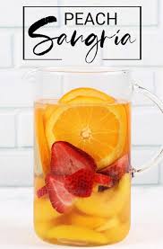 White Wine Peach Sangria Simple Sips Recipe Peach Sangria White Wine Sangria Peach White Wine Sangria