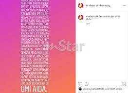 Tidak tahu apakah cerita sebenar berikut adalah pendedahan awal oleh datin seri umie aida tentang isu pengkhianatan ini. Saya Mohon Maaf Umie Erra Fazira Mengaku Buat Salah Kali Ketiga Sensasi Mstar