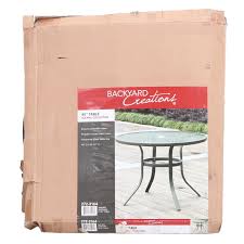 Shop wayfair for the best backyard creations patio. Contemporary Backyard Creations Tempered Glass Top Patio Table Ebth