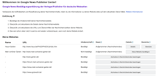 In der sendung wird jeweils ein garten komplett neu gestaltet und bepflanzt. Google News Publisher Center Shows The Wrong Gsc Properties Publisher Center Community