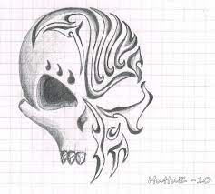 Tribal work sugar skull svg decal digital download tribal | etsy. Tribal Skull By Huttuz On Deviantart Skulls Drawing Tribal Skull Cool Drawings