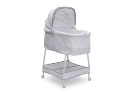 Silent Auto Gliding Elite Bassinet Basketweave Bedside Bassinet Bassinet Portable Crib
