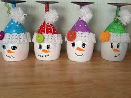Wineglass Snowmen Candle Holders Xmas Crafts Wine Glass Crafts Christmas Wine Glasses